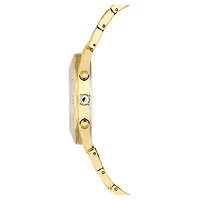 Dextera lux watch, Swiss Made, Metal bracelet, Gold tone, Gold-tone finish by SWAROVSKI