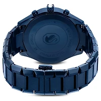 Dextera chrono watch, 39mm, Swiss Made, Metal bracelet, Blue, Blue finish by SWAROVSKI