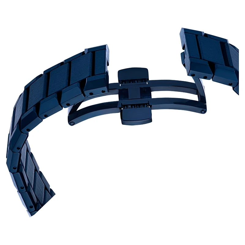 Dextera chrono watch, 39mm, Swiss Made, Metal bracelet, Blue, Blue finish by SWAROVSKI