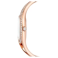 Hyperbola bangle watch, Swiss Made, Rose gold tone, Rose gold-tone finish by SWAROVSKI
