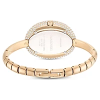 Imber bangle watch, Swiss Made, Metal bracelet, Gold tone, Champagne gold-tone finish by SWAROVSKI