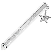 Crystalline ballpoint pen, White, White lacquered, chrome plated by SWAROVSKI