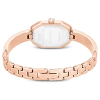 Dextera bangle watch, Swiss Made, Pink, Rose gold-tone plated by SWAROVSKI