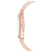 Dextera bangle watch, Swiss Made, Pink, Rose gold-tone plated by SWAROVSKI