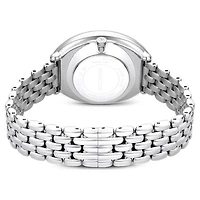 Imber oval watch, Swiss Made, Metal bracelet, Silver tone, Stainless steel by SWAROVSKI