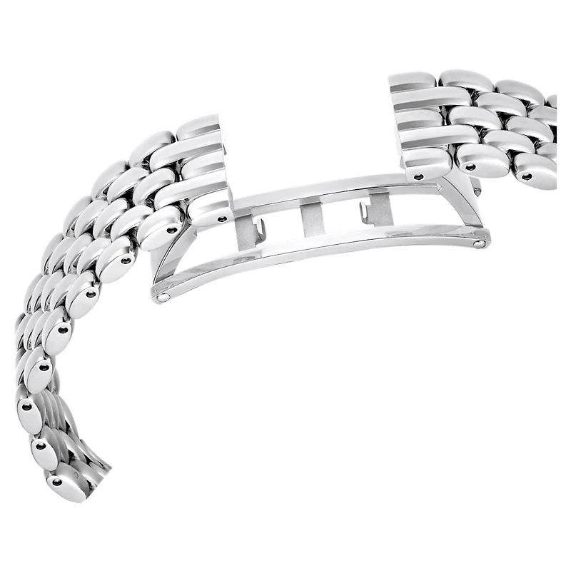 Imber oval watch, Swiss Made, Metal bracelet, Silver tone, Stainless steel by SWAROVSKI