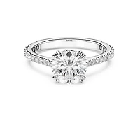 Stilla cocktail ring, Round cut, Pavé, White, Silver-tone finish by SWAROVSKI