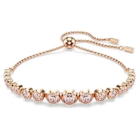 Imber Tennis bracelet, Mixed round cuts, Pink, Rose gold-tone plated by SWAROVSKI