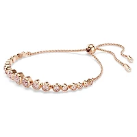 Imber bracelet, Mixed round cuts, Pink, Rose gold-tone plated by SWAROVSKI