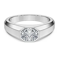 Octagon band ring, Lab-grown diamonds 1.0 ct tw, shape, 14K white gold by SWAROVSKI