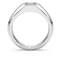 Octagon band ring, Lab-grown diamonds 1.0 ct tw, shape, 14K white gold by SWAROVSKI
