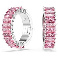 Matrix ear cuffs, Baguette cut, Rhodium plated by SWAROVSKI