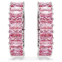 Matrix ear cuffs, Baguette cut, Rhodium plated by SWAROVSKI