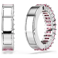 Matrix ear cuffs, Baguette cut, Rhodium plated by SWAROVSKI