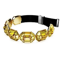Lucent Choker, Octagon shape, Yellow, Gold-tone plated by SWAROVSKI