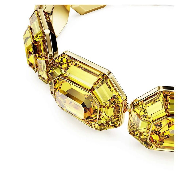 Lucent Choker, Octagon shape, Yellow, Gold-tone plated by SWAROVSKI
