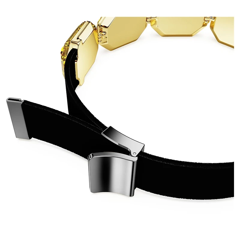 Lucent Choker, Octagon shape, Yellow, Gold-tone plated by SWAROVSKI