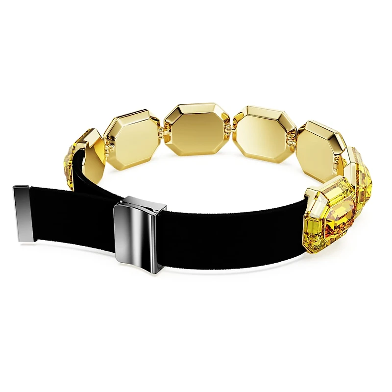 Lucent Choker, Octagon shape, Yellow, Gold-tone plated by SWAROVSKI