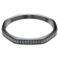 Matrix bangle, Baguette cut, Octagon shape, Grey, Ruthenium plated by SWAROVSKI