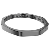 Matrix bangle, Baguette cut, Octagon shape, Grey, Ruthenium plated by SWAROVSKI