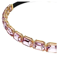 Millenia choker, Octagon cut, Purple, Gold-tone plated by SWAROVSKI