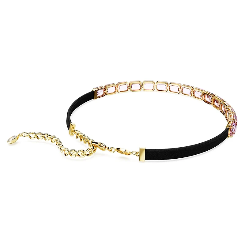 Millenia choker, Octagon cut, Purple, Gold-tone plated by SWAROVSKI