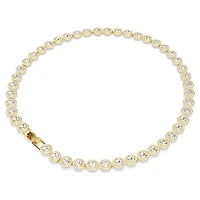 Una Angelic necklace, Round cut, White, Gold-tone plated by SWAROVSKI