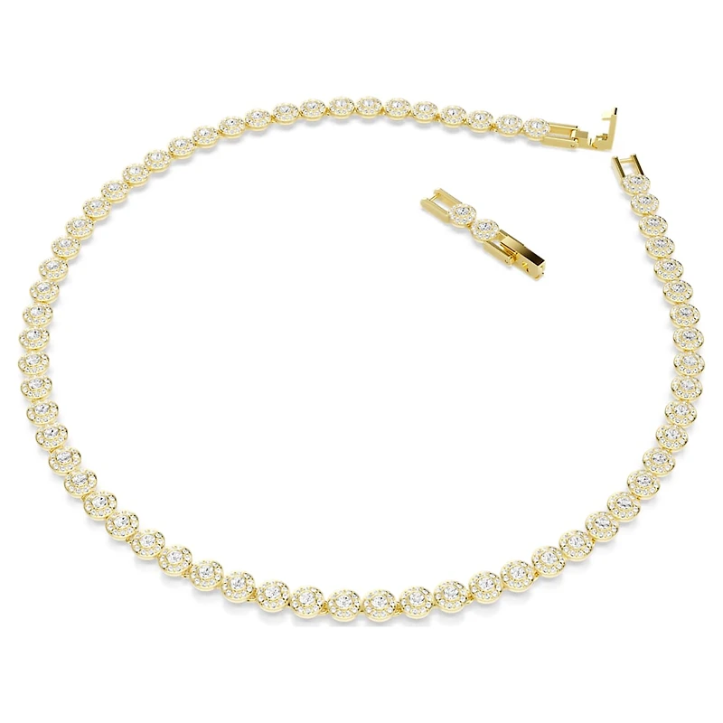 Una Angelic set, Round cut, White, Gold-tone plated by SWAROVSKI