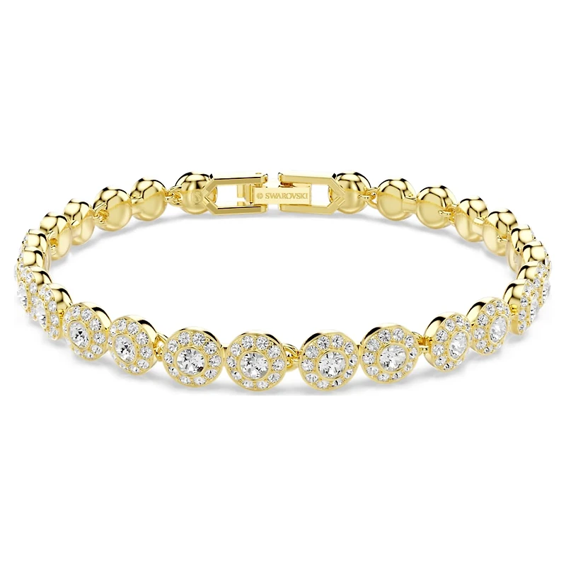 Una Angelic set, Round cut, White, Gold-tone plated by SWAROVSKI