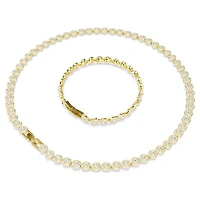 Una Angelic set, Round cut, White, Gold-tone plated by SWAROVSKI