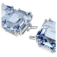 Millenia extender, Octagon cut, Blue, Rhodium plated by SWAROVSKI