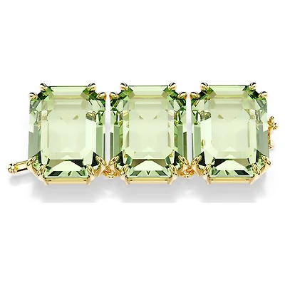 Millenia extender, Octagon cut, Green, Gold-tone plated by SWAROVSKI