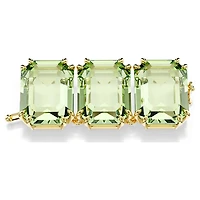 Millenia extender, Octagon cut, Green, Gold-tone plated by SWAROVSKI