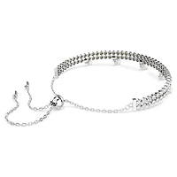Ariana Grande x Swarovski bracelet, Crystal pearl, Round cut, White, Rhodium plated by SWAROVSKI