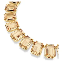 Millenia necklace, Oversized crystals, Octagon cut, Gold-tone plated by SWAROVSKI