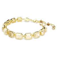 Millenia bracelet, Octagon cut, Caramel, Gold-tone plated by SWAROVSKI