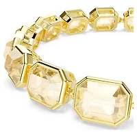 Millenia bracelet, Octagon cut, Caramel, Gold-tone plated by SWAROVSKI