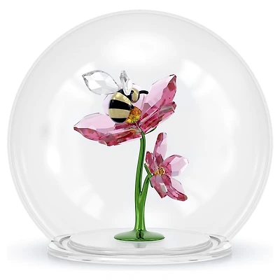 Idyllia Glass Ball Bee and Flowers by SWAROVSKI