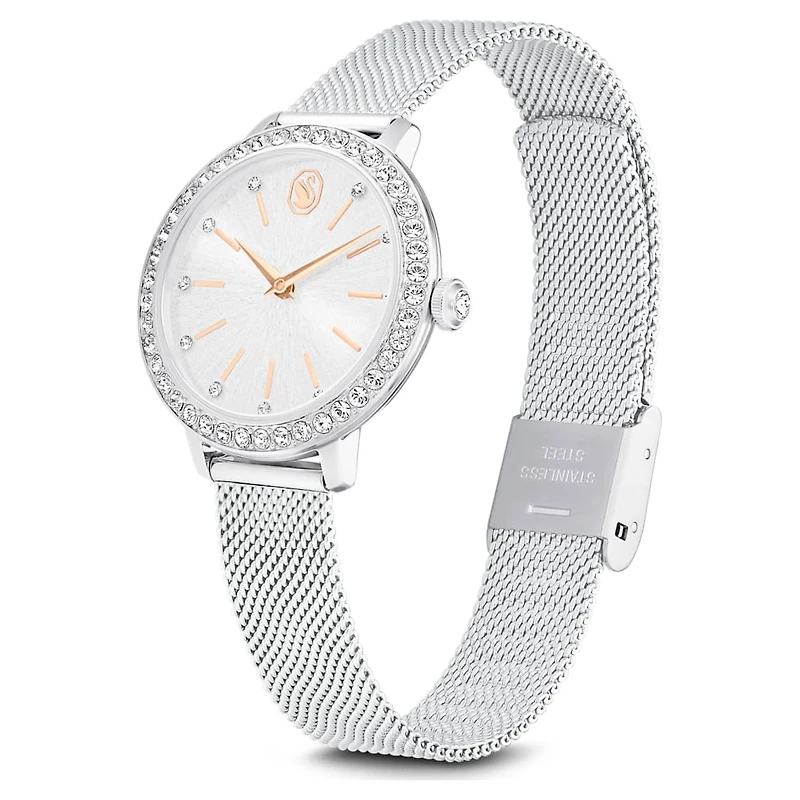 Certa watch, Metal bracelet, Silver Tone, Stainless steel by SWAROVSKI
