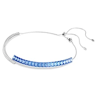 Matrix choker, Mixed cuts, Blue, Rhodium plated by SWAROVSKI