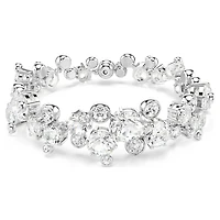 Constella bracelet, Mixed cuts, White, Rhodium plated by SWAROVSKI