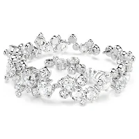 Constella bracelet, Mixed cuts, White, Rhodium plated by SWAROVSKI