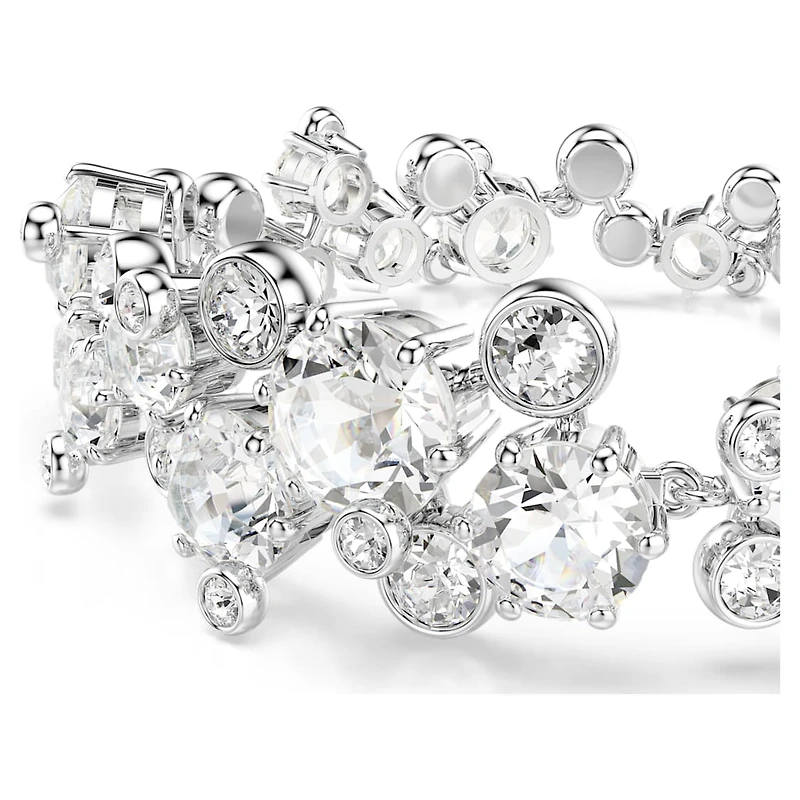 Constella bracelet, Mixed cuts, White, Rhodium plated by SWAROVSKI
