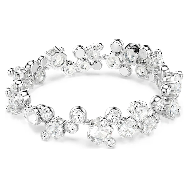 Constella bracelet, Mixed cuts, White, Rhodium plated by SWAROVSKI