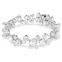 Constella bracelet, Mixed cuts, White, Rhodium plated by SWAROVSKI