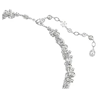 Constella choker, Crystal pearl, Round cut, White, Rhodium plated by SWAROVSKI
