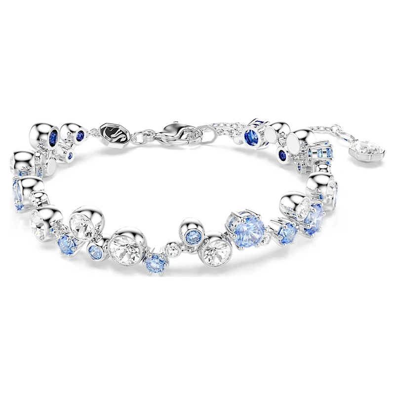 Constella bracelet, Mixed cuts, Blue, Rhodium plated by SWAROVSKI
