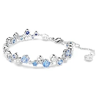 Constella bracelet, Mixed cuts, Blue, Rhodium plated by SWAROVSKI