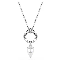 Mesmera pendant, Pear cut, White, Rhodium plated by SWAROVSKI