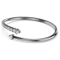 Sublima bangle, White, Ruthenium plated by SWAROVSKI